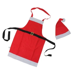 Sterling Red Santa Unisex Adult Christmas Hat And Apron Costume Accessory - One Size