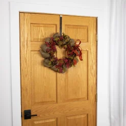 Northlight Rustic Burlap Fall Harvet Wreath With Acorns And Berries, 18-Inch