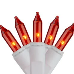 Hofert Set Of 100 Amber Orange Everglow Icicle Christmas Lights - White Wire