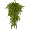 Unlit Teardrops*Nearly Natural Set Of 2 Artificial Fern Teardrop Christmas Swag, 28-Inch, Unlit