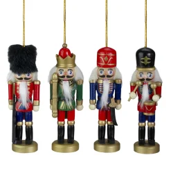 Northlight Nutcrackers>Set Of 4 Assorted Classic Nutcracker Ornaments 5"