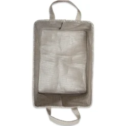 Contemporary Home Living Set Of 2 Beige And White Storage Bin 14"