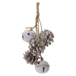Melrose Pine Cones>Set Of 6 Bell And Pine Cone Christmas Ornaments 13"