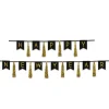 Beistle Set Of 24 Black And Gold Happy New Year Tassel Streamer -13"