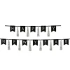 Beistle Set Of 24 Black And Silver Happy New Year Tassel Streamer -13"
