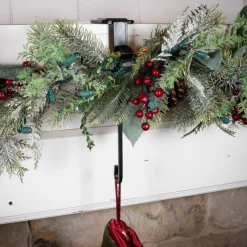 Garland Accessories*Village Lighting Co. Set Of 3 Black Mantle Garland And Stocking Hanger 6.5