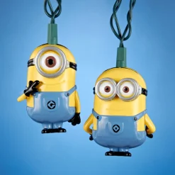 KSA Set Of 10 Blue And Yellow Colored Despicable Me Minion Novelty Christmas Lights 1.75'