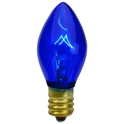 Northlight Set Of 4 Blue C7 Transparent Christmas Replacement Bulbs - 2"