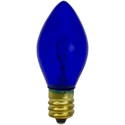 Northlight Set Of 4 Blue C7 Transparent Christmas Replacement Bulbs - 2
