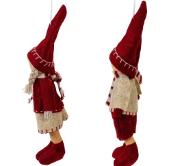 Northlight Set Of 2 Boy And Girl Hanging Doll Christmas Ornaments 8