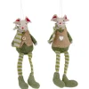 Northlight Animals>Set Of 2 Boy And Girl Mice Christmas Ornaments 7.5"