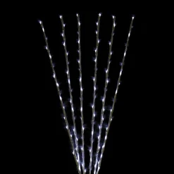 Northlight Set Of 6 Branch Spray Driveway Pathway Markers - 8 Ft, Pure White Led Lights