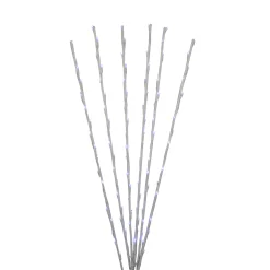 Northlight Set Of 6 Branch Spray Driveway Pathway Markers - 8 Ft, Pure White Led Lights