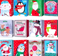 Commercial*CC Christmas Decor Set Of 672 Christmas Gift Bags With Spinner Retail Rack