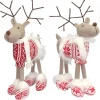 Plush Figures*CC Christmas Decor Set Of 2 Christmas Good Cheer Standing Reindeer Plushies 16"