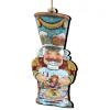 Designocracy Collectible>Set Of 2 Christmas Nutcracker Wooden Ornaments 5.5"