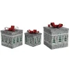 Gift Accessories*Contemporary Home Living Set Of 3 Christmas Tree Nesting Gift Box Decorations 10"