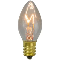 Northlight Set Of 4 Clear C7 Transparent Christmas Replacement Bulbs - 2"