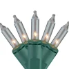 Hofert Set Of 100 Clear Everglow Mini Icicle Christmas Lights - Green Wire