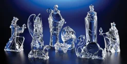 Nativities*CC Christmas Decor Set Of 2 Clear Icy Religious Christmas Nativity Figurines 9"