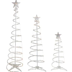 Northlight Spiral Trees>Set Of 3 Clear Lighted Spiral Christmas Trees - 3', 4', And 6'