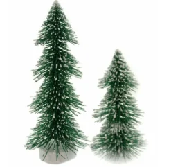 Christmas Villages*Department 56 Set Of 2 Christmas Village Enchanted Pine Trees