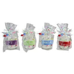 Department 56 Set Of 4 Hanukkah Glass Votive Candle Holders 2.5