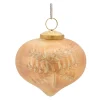 Melrose Pendants & Drops>Set Of 6 Etched Mercury Glass Christmas Onion Ornaments 4"