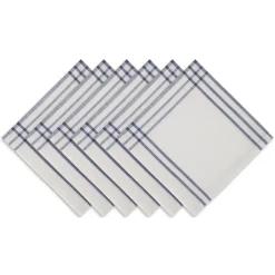 Contemporary Home Living Set Of 6 French Blue And White Home Sweet Farmhouse Napkin, 20"