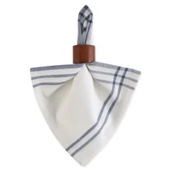 Contemporary Home Living Set Of 6 French Blue And White Home Sweet Farmhouse Napkin, 20"