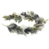 Frosted, Flocked, Iced Garland*Melrose Set Of 2 Frosted Blueberry Pine Artificial Christmas Garlands 5.75' X 9"