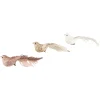 Northlight Animals>Set Of 3 Glittered Pink, White And Champagne Bird Christmas Ornament With Clip, 6.5"
