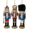 Northlight Nutcrackers>Set Of 3 Glittery Nutcracker King, Soldier And Drummer Ornaments 5.25"