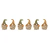 Melrose Set Of 6 Gnome With Pumpkin Fall Harvest Tabletop Figurines 5"