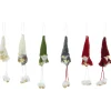 Northlight Fantasy & Sci Fi>Set Of 6 Gnomes With Stars Plush Christmas Ornaments 5"