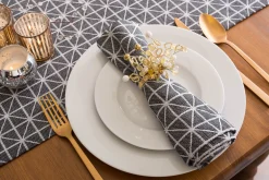 CC Home Furnishings Set Of 6 Gold Colored Multiple Beaded Napkin Rings 3