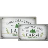 Serving Pieces*Northlight Set Of 2 Gray And White Farm Fresh Christmas Trees Wooden Tray Hanging Signs 21"