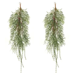 Unlit Swags*Melrose Set Of 2 Green Foliage Twig Artificial Christmas Swags 39"