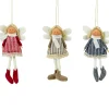 Northlight Angels & Cherubs>Set Of 3 Hanging Angel Doll Christmas Ornaments 6"