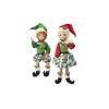 Plush Figures*Contemporary Home Living Set Of 2 Holly Boy And Girl Elf Christmas Plush Figures 17.5"