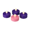 Candles & Holders*Roman Set Of 4 Led Lighted Christmas Purple And Pink Tea Light Candles