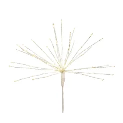 Lighted Tree Toppers*Contemporary Home Living Set Of 2 Lighted Led Starburst Christmas Tree Topper - White Lights