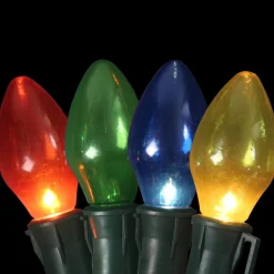 Outdoor Decorations*Northlight Set Of 4 Lighted Multi-Color Jumbo C7 Bulb Christmas Pathway Marker Lawn Stakes