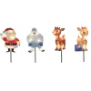 Outdoor Decorations*Northlight Set Of 4 Lighted Rudolph And Friends Christmas Pathway Markers - Clear Lights