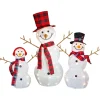 Outdoor Decorations*Northlight Set Of 3 Lighted Tinsel Snowmen Family Christmas Yard Decorations