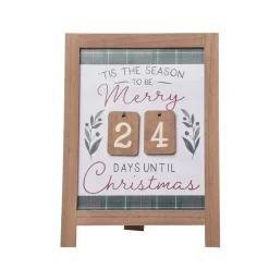 Advent Calendars*Contemporary Home Living Set Of 13 Merry Christmas Countdown Framed Wall Decorations 15.75"