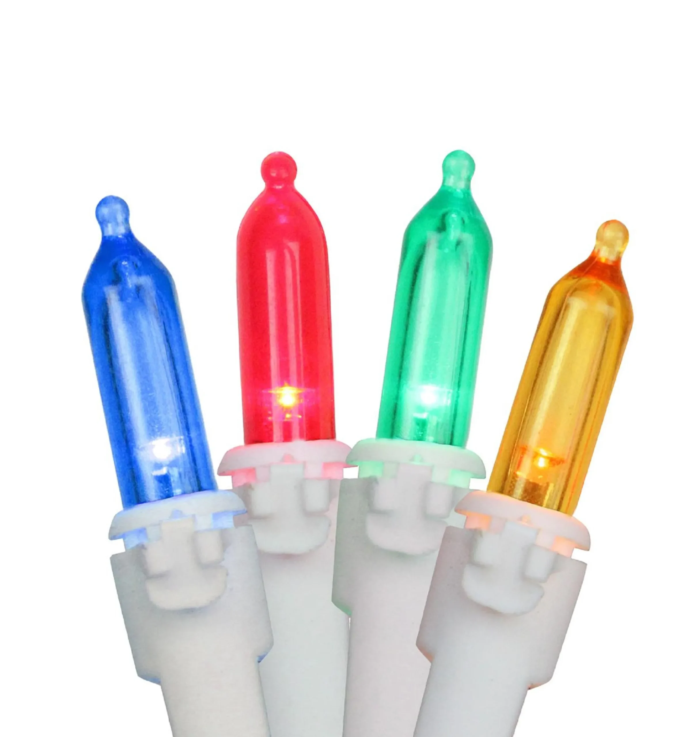 Northlight Set Of 100 Multi-Color Led Mini Christmas Lights 4" Spacing - White Wire