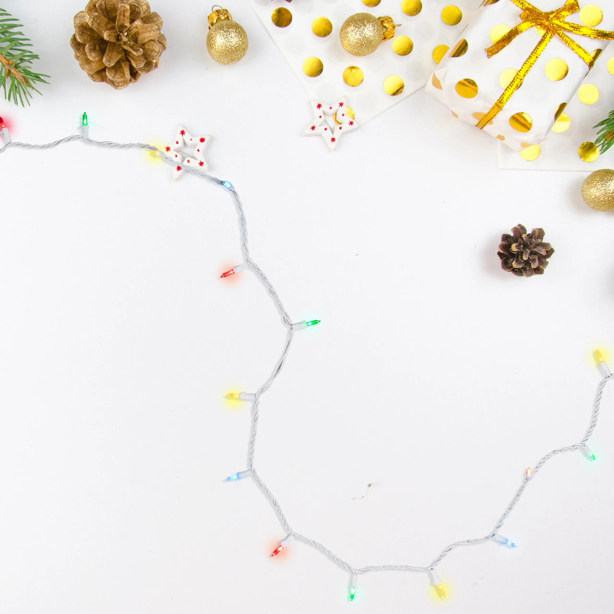 Northlight Set Of 100 Multi-Color Led Mini Christmas Lights 4" Spacing - White Wire