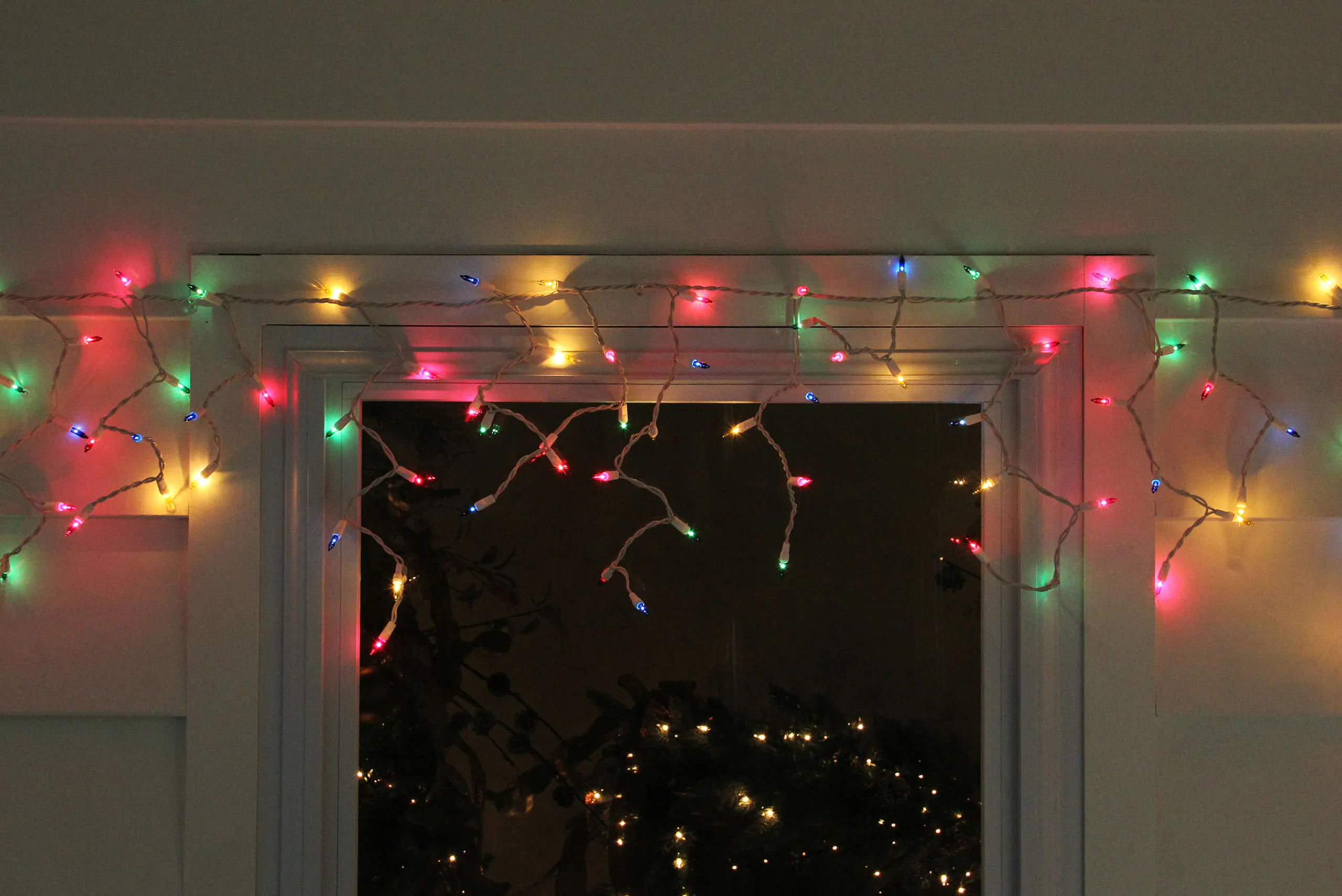 Northlight Set Of 100 Multi-Color Mini Icicle Christmas Lights 3" Spacing - White Wire