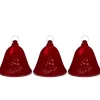 Table Top Pieces*Northlight Set Of 3 Musical Lighted Red Bells Christmas Decorations, 6.5"